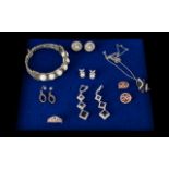 Lovely Collection of Costume Jewellery. Includes Silver Necklace and Blue Pendant - Stamped 925,