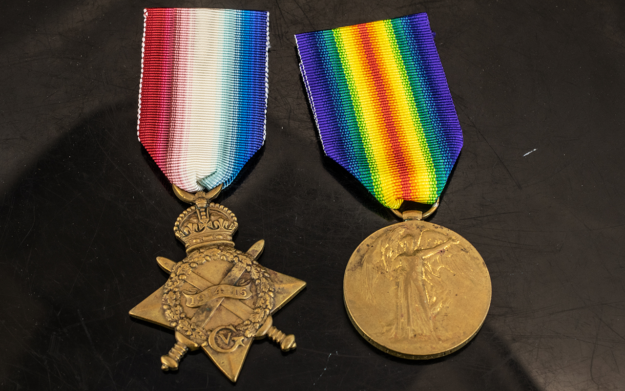 WWI Medal Duo, 588898 PTE J.H. BIRKETT RAMC. Comprising 1914-15 Star and The Allied Victory Medal.