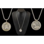 St. Christopher's - Modern Sterling Silver Medallion Attached to Sterling Silver Baubles Design