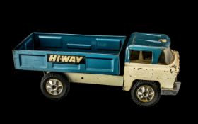 Triang Tinplate Truck, made in England; with Design Centre award ticket applied, 13 inches (app.32.