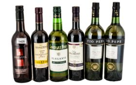 Collection of Six Bottles of Sherry,