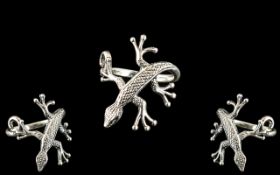 Unusual Silver Lizard Ring, a well designed ring of superior quality and detail,