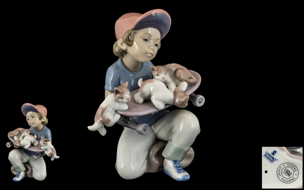 Lladro Event 1994 Hand Painted Porcelain Figure ' Little Riders ' Model No 7623.