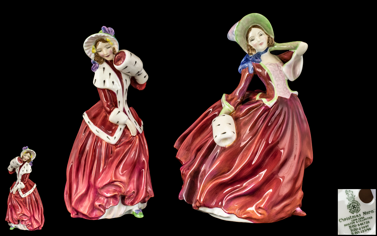 Royal Doulton - Early Pair of Hand Painted Porcelain Figures. - Image 2 of 2