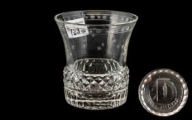 Unusual Victorian Etched Glass Whiskey Tumbler,