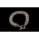 An Excellent Quality - Well Made Vintage Sterling Silver Bracelet of Pleasing Design.
