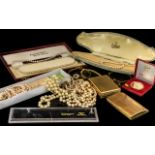 Mixed Lot of Costume Jewellery and Oddments comprising six faux pearl necklaces,