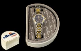 Ellesse - Swiss Ladies Steele and 18ct Gold Capped Links Bracelet Watch, 750 Series.
