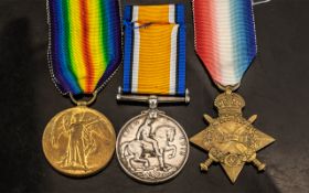 WWI Medal Trio, 17278 PTE R. FRYER LNLR A Company 9th Btn (KIA 19/10/1916).