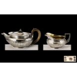 George III Sterling Silver Teapot and Milk Jug. Hallmark London 1806, Makers Mark W.B & R.