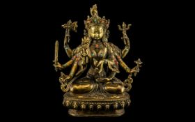 Antique Sino Tibetan Bronze Buddha