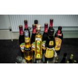 Collection of Ten Bottled Liqueurs, comprising Bols Banana, Truskawka Strawberry x 4,