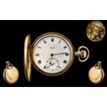 Limit - 9ct Gold Key-less Full Hunter Pocket Watch.