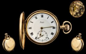 Limit - 9ct Gold Key-less Full Hunter Pocket Watch.