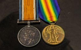 WWI MEDAL DUO, 27909 PTE E.G. ANDREWS North Lancs Rgt.