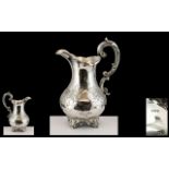 Victorian Period - Superb Quality Sterling Silver Oversize Milk Jug of Excellent Proportions,