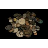 Box of Mixed Coins, silver and copper,