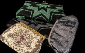 Four Vintage Designer Ladies Hand-Bags. Please See Photo.