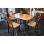 1950's / 1960's G Plan Table and 4 Chairs good condition throughout. All stamped G Plan. 25.5 inches