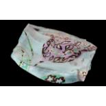 Eric Provent 100% Silk Sheer Scarf, made in Paris, France. Very fine wrap. Pale blue with white,