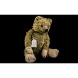 Vintage Teddy Bear, golden plush and glass eyes, c1920s, 14 inches (app.