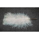 Silver Handled 1920s Ostrich Feather Fan