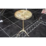 Small Italian Ormolu Onyx Topped Side Table on tripod base,