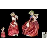 Royal Doulton - Early Pair of Hand Painted Porcelain Figures.