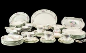 Aynsley 'Little Sweetheart' Dinner/Tea Service, comprising: Large Platter, 7 x 10" Dinner Plates,