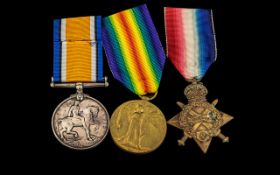 WWI Medal Trio, 17047 PTE W. JOHNSON South Lancs Rgt 8th Btn (KIA 25/12/1916).