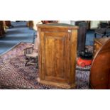 19th Century Oak Corner Cupboard, with panelled door. The interior with three fixed shelves.