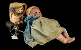 German Bisque Headed Baby Doll, numbered 241- 3, 13 inches (32.