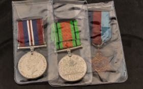 Military Interest, Collection Of 3 WWII Medals Comprising The 1939-1945 Star,