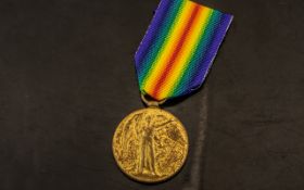 WWI Allied Victory Medal, 23079 PTE TE.