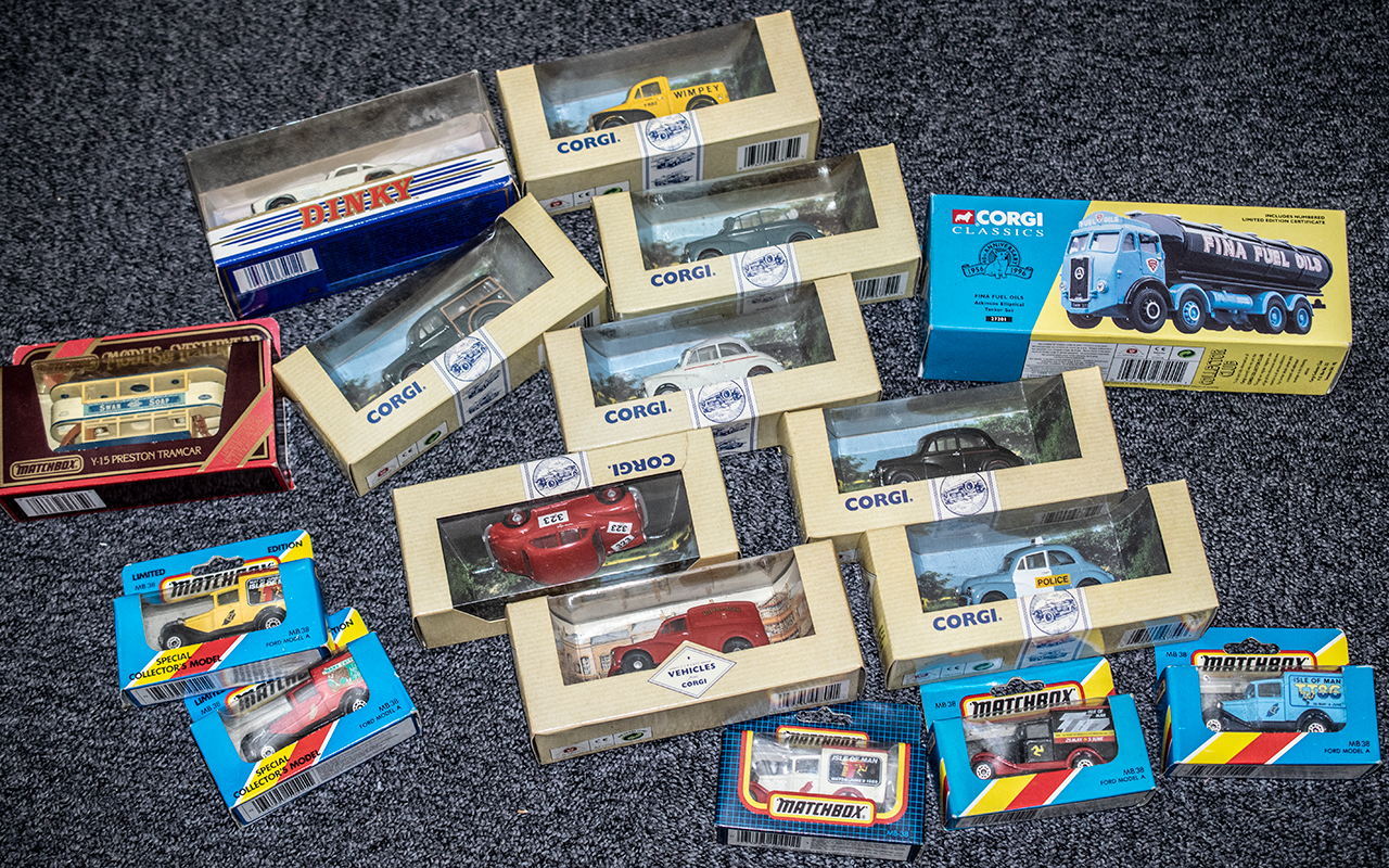 Collection of Corgi Diecast Vehicles, comprising: Morris Minor Convertibles, Travellers, Saloons,