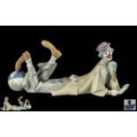 Lladro Superb Quality Large / Impressive Hand Painted Figure ' Clown ' Model No 4618.