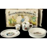 Peter Rabbit Nursery Set by Wedgwood ( Boxed ) Bowl, Mug and Egg Cup Enclosed ( 3 ) In Total.