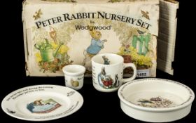 Peter Rabbit Nursery Set by Wedgwood ( Boxed ) Bowl, Mug and Egg Cup Enclosed ( 3 ) In Total.