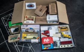 A Collection of Small Cars / Buses Diecast etc.