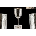 Victorian Period Excellent Quality Sterling Silver Goblet / Chalice of Pleasing Proportions.