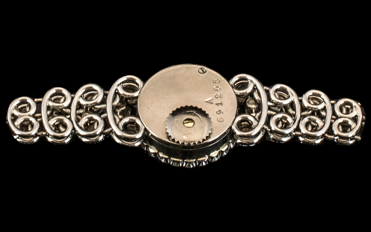 Jaeger-Le-Coultre Stunning Quality Ladies Platinum / Diamond Set Wrist Watch, Manual Wind, - Bild 5 aus 6