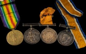 Group of WWI and WWII Medals, three silver General Service, East Lancs Regiments, Pte.F.