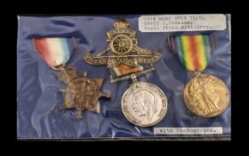 WWI Medal Trio, 58453 PTE J. PERKINS RFA.