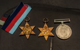 Military Interest, Collection Of 3 WWII Medals Comprising The 1939-1945 Star,