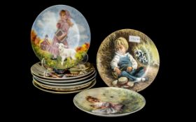 Collection of Cabinet Plates comprising: seven plates in the Mother Goose series by John McClelland