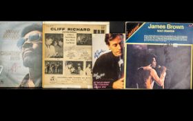 Pop Music Autographs on Records Sleeves - James Brown, Jimmy Ruffin,