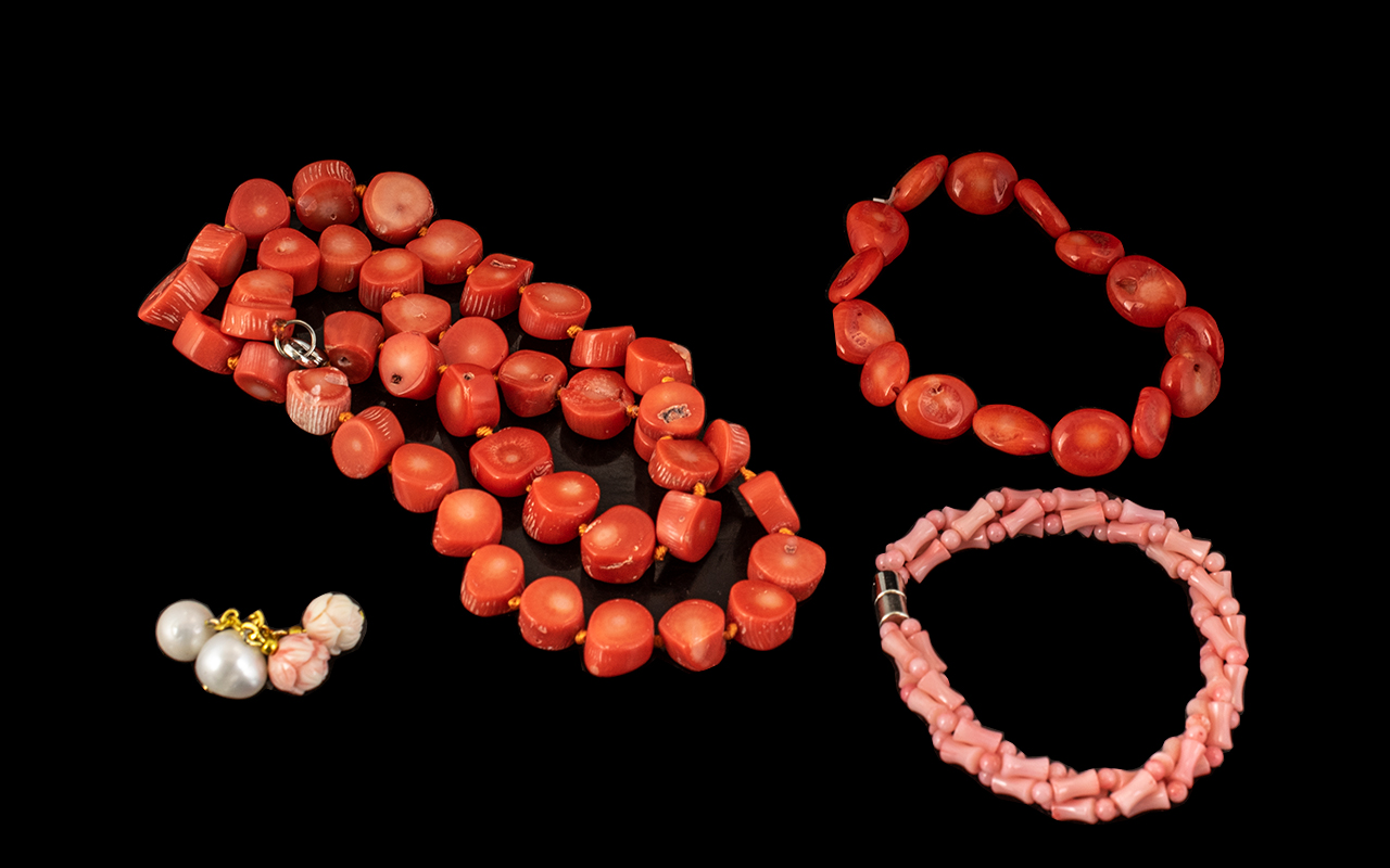 Collection of Coral Jewellery comprising