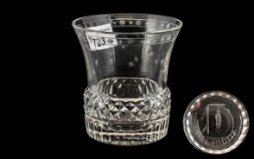Unusual Victorian Etched Glass Whiskey T
