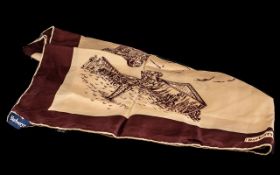 Burberry Silk Scarf, illustrations depic