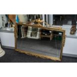 Decorative Over Mantle Mirror, bevelled